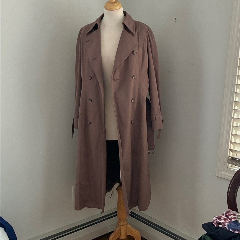 Brown Double-Breasted Trench Coat
